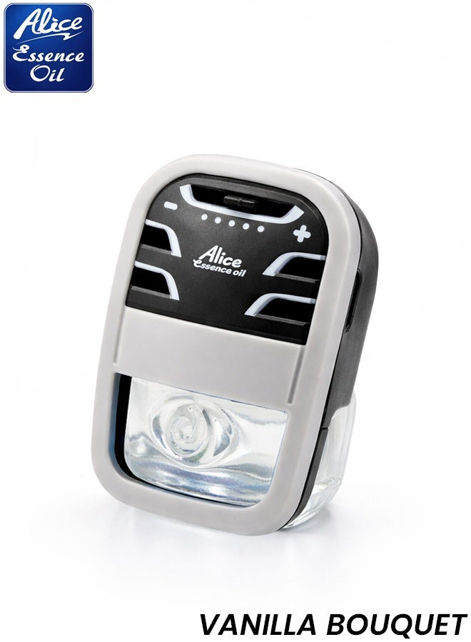 أليس معطر هواء للسيارة من أليس إيسنس، برائحة الفانيليا، يُثبت على فتحات مكيف الهواء، مع إمكانية التحكم في شدة الرائحة، يدوم طويلاً، منخفض السمية، مزيل للروائح الكريهة. - Image 1